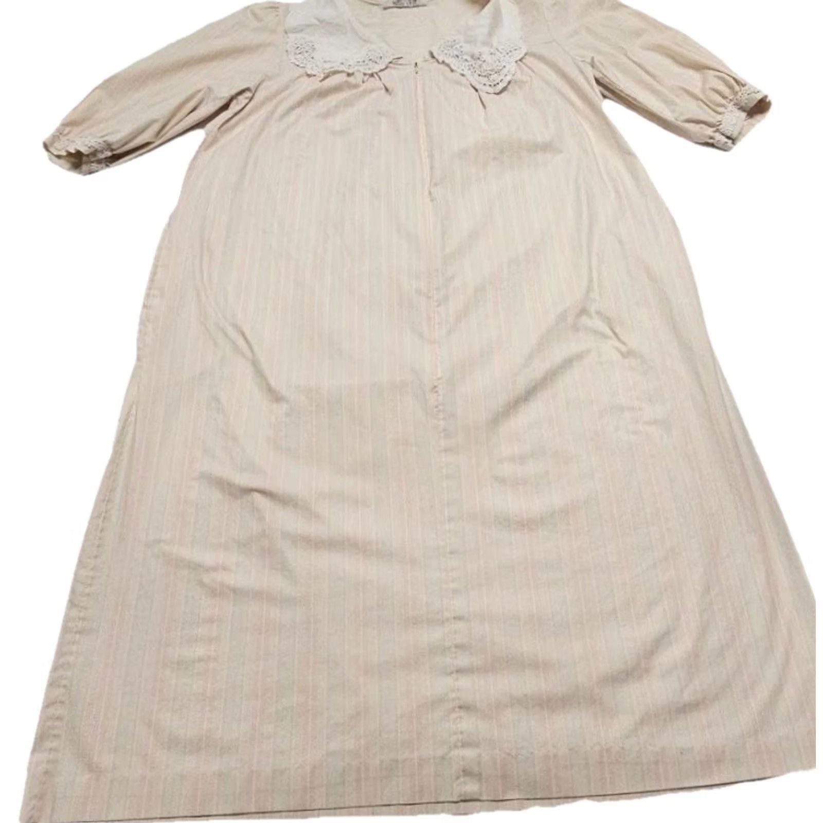 Vintage VINTAGE Komar House Dress Shirt Womens Medium Pink Lace Collar Cotton Blend USA Cottagecore Nightgown Long Sleeve Size M / US 6-8 / IT 42-44 - 2 Thumbnail