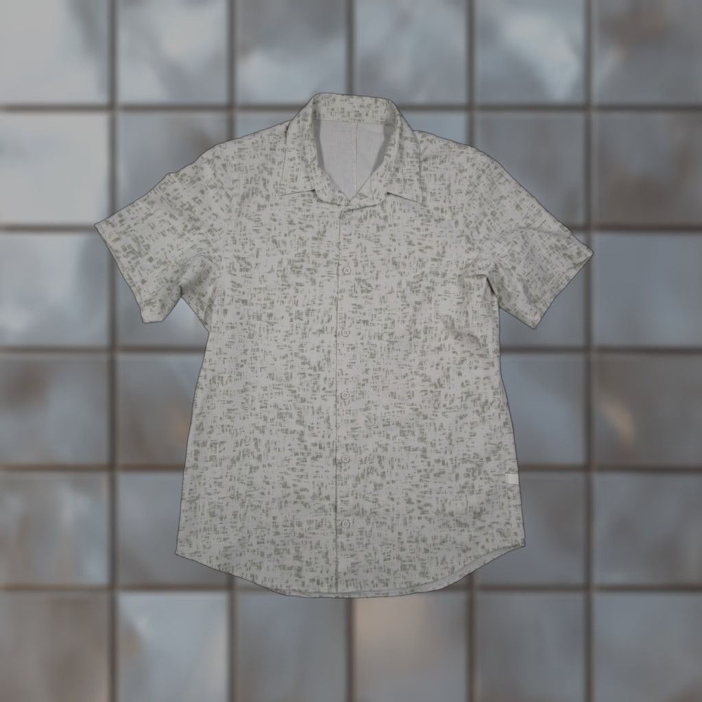 Lululemon Lululemon Shirt Mens Medium White Short Sleeve Button Up One Thing At A Time Geometric Pattern Collared Lightweight Breathable Polyester Blend Size US M / EU 48-50 / 2 - 1 Thumbnail