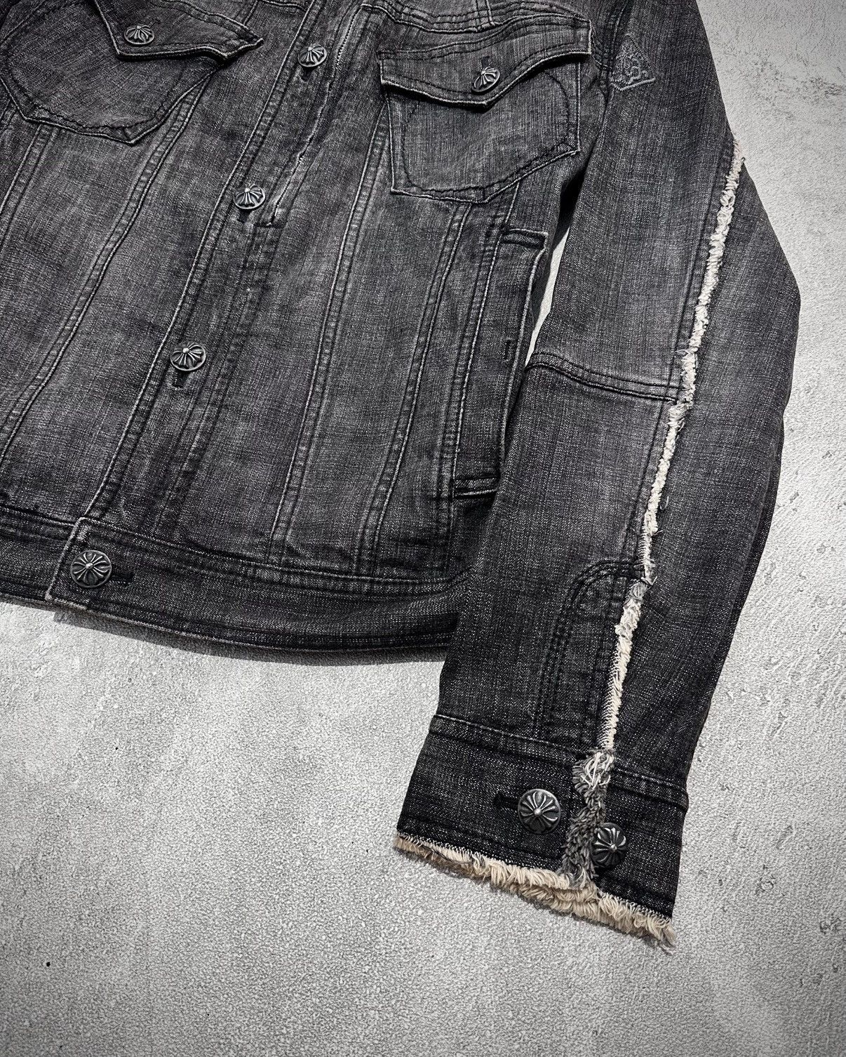 Japanese Brand A-Journey Distressed Stone Washed Biker Denim Jacket Size US M / EU 48-50 / 2 - 4 Thumbnail