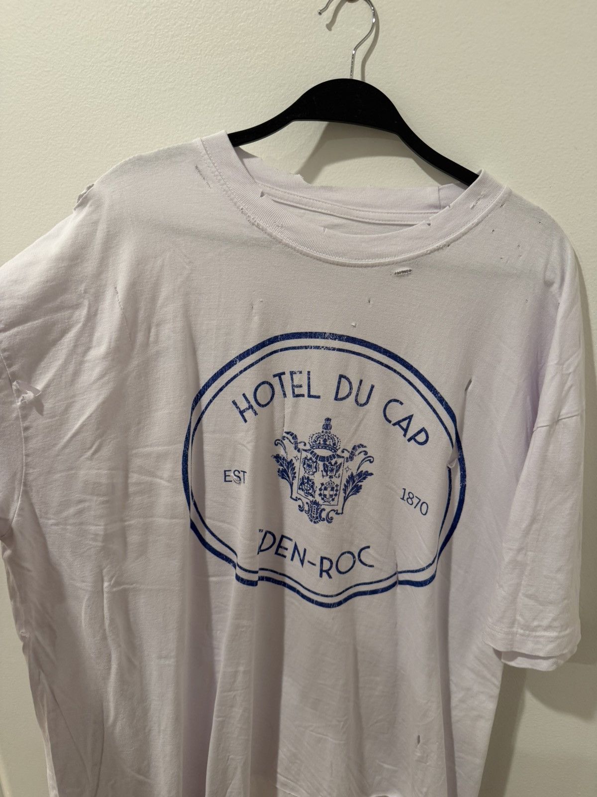 Other Hotel Du Cap Vintage JFK Tee (Crazy distressing) Size US XL / EU 56 / 4 - 3 Thumbnail