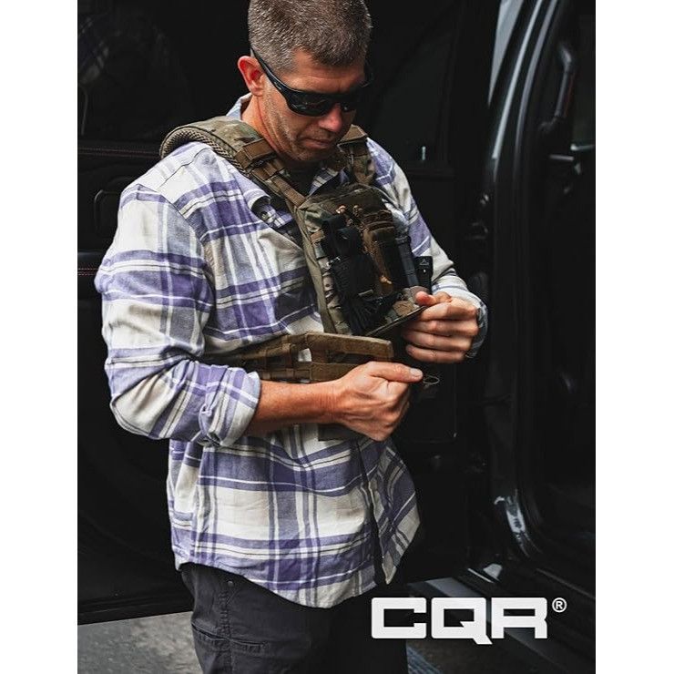 Other CQR Mens Flannel Shirt XL Cotton Long Sleeve Plaid Brushed S Size US XL / EU 56 / 4 - 5 Thumbnail