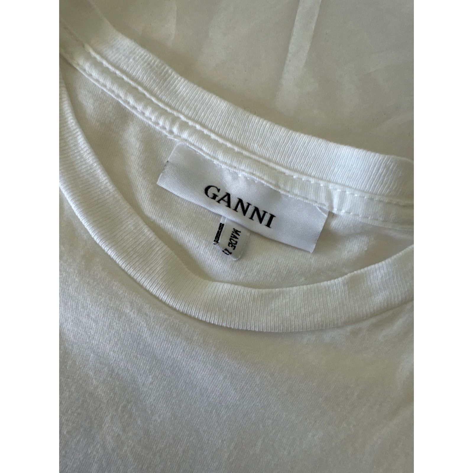 Ganni GANNI Cotton Berkley Tee "Space Shake" T Shirt Size SMALL Size S / US 4 / IT 40 - 10 Thumbnail