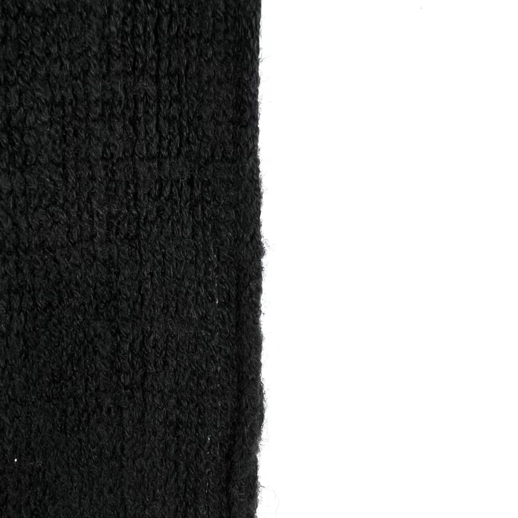 Vintage NYC Scarf Knit Fringed 9X30 Acrylic Womens Black Size ONE SIZE - 3 Thumbnail
