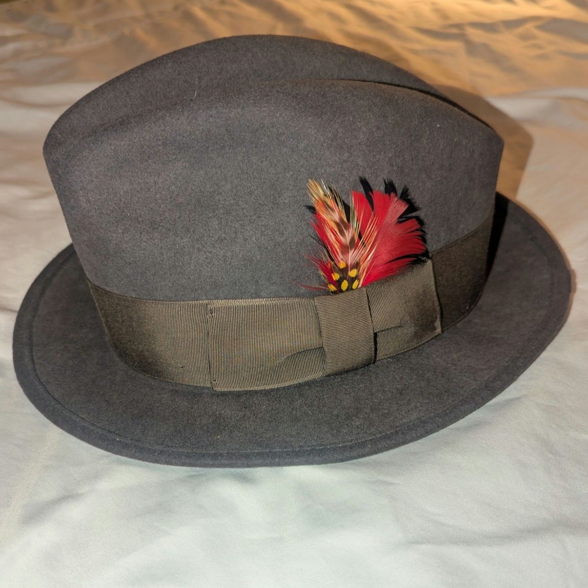 Stetson Vintage 1950s Dorfman Pacific Fedora Hat 7 1/8 Grayish Brown Size ONE SIZE - 1 Thumbnail