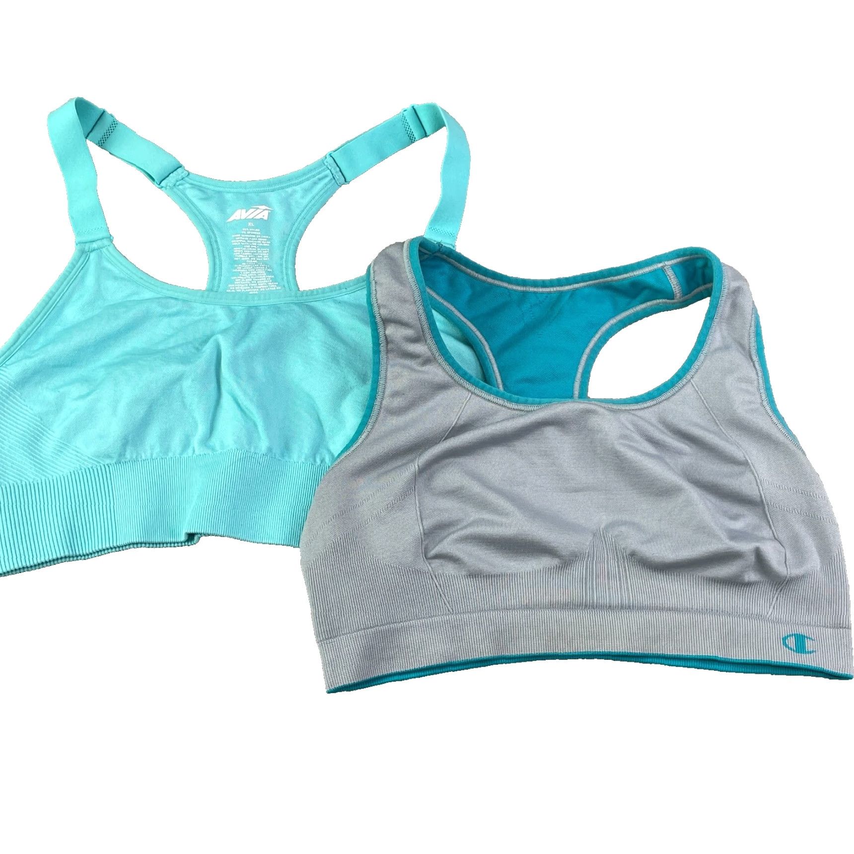 Avia ZYIA Avia Champion Sports Bra LOT of 2 Women's XL Sportswear Gorpcore Running Gym Size ONE SIZE - 2 Thumbnail