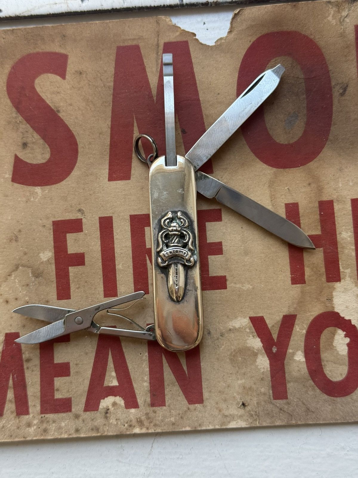 Chrome Hearts 🚭CHROME GRAIL🚭.925 SILVER DAGGER POCKET KNIFE MULTI TOOL Size ONE SIZE - 2 Thumbnail