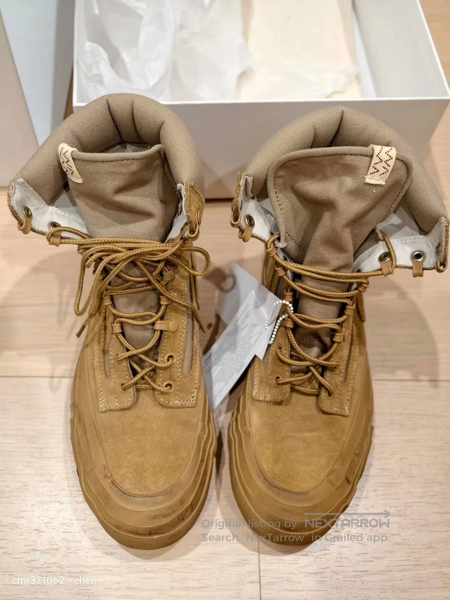 visvim CANOE MOC FOLK ハンドメイド ベージュ スエード Visvim Scout Moc Boots-Folk | Sand | Canoe Club