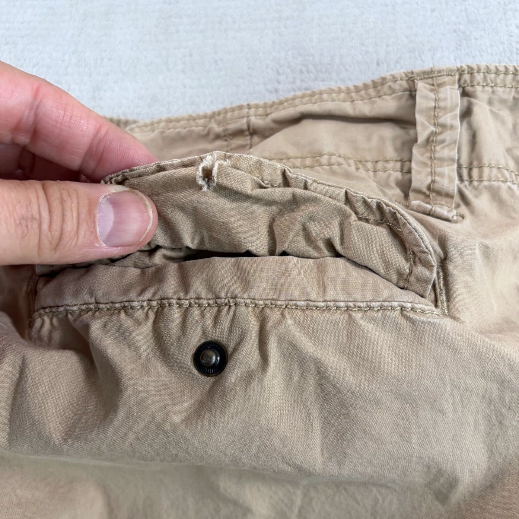 Polo Ralph Lauren Vintage Polo Ralph Lauren Paratrooper Cargo Pants Men 34x29 Beige USA Flag 90s Retro Grunge Army Cargo Wide-Leg Regular Cotton Canvas Jeans Jeans Size US S / EU 44-46 / 1 - 4 Thumbnail