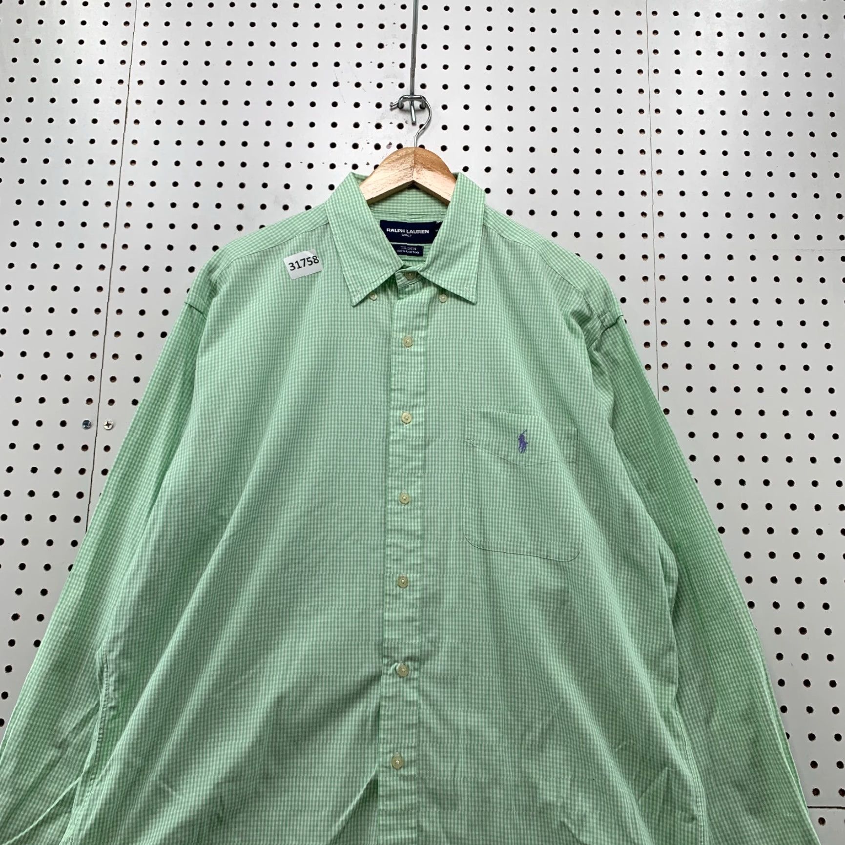 Ralph Lauren Ralph Lauren Golf Button Down Pocket Shirt Mens L Tilden Mint Green 26x33.5 Size US L / EU 52-54 / 3 - 5 Thumbnail