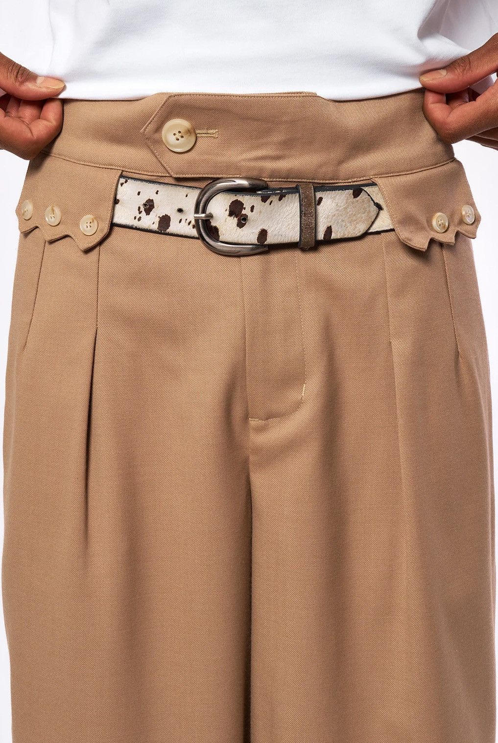Other Neaux Doubt Western Arc Pleated Trousers Mocha Size US 30 / EU 46 - 4 Thumbnail