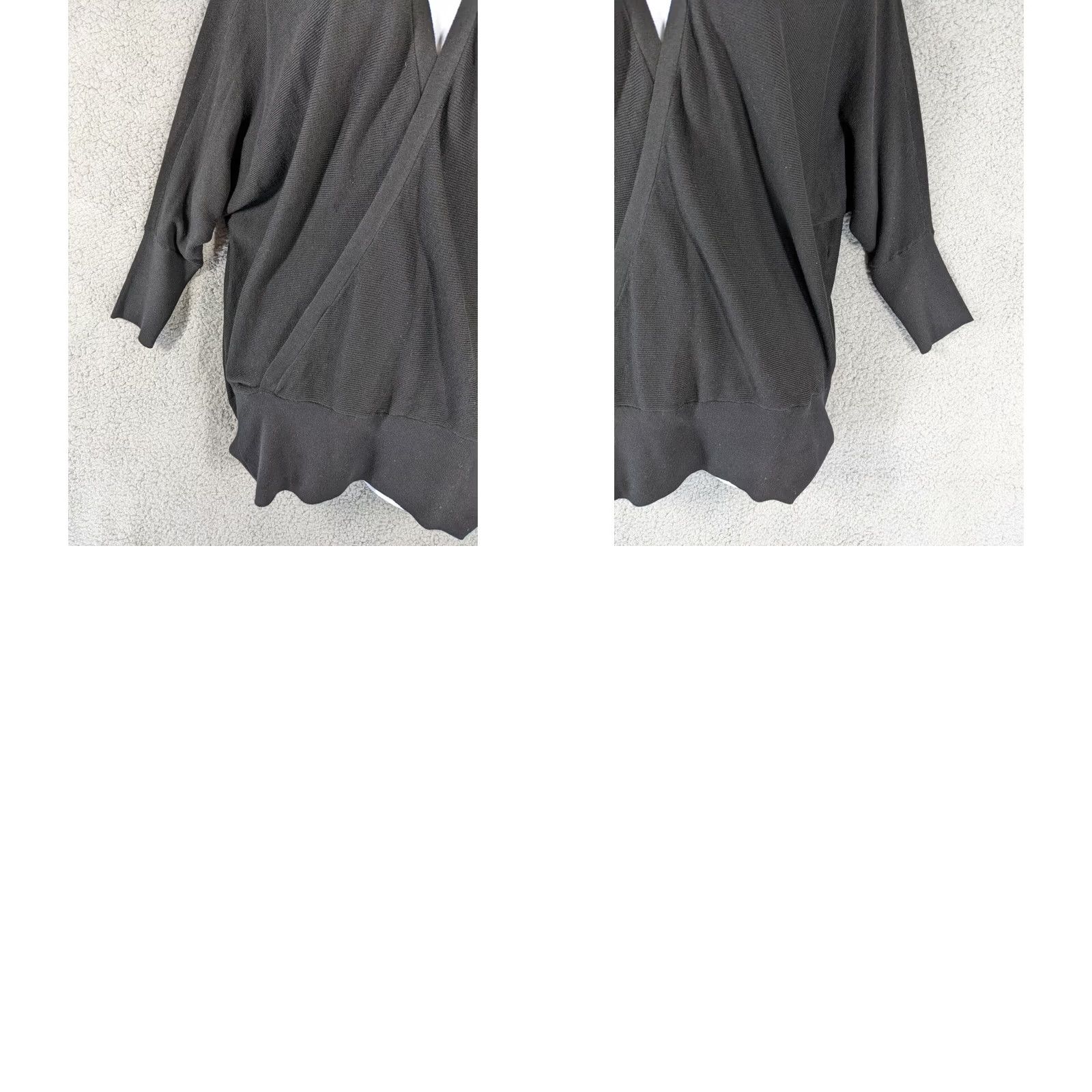 MILLY Milly Women’s V-neck 3/4 Sleeve Black Pull Over Sweater Size M Size M / US 6-8 / IT 42-44 - 8 Thumbnail
