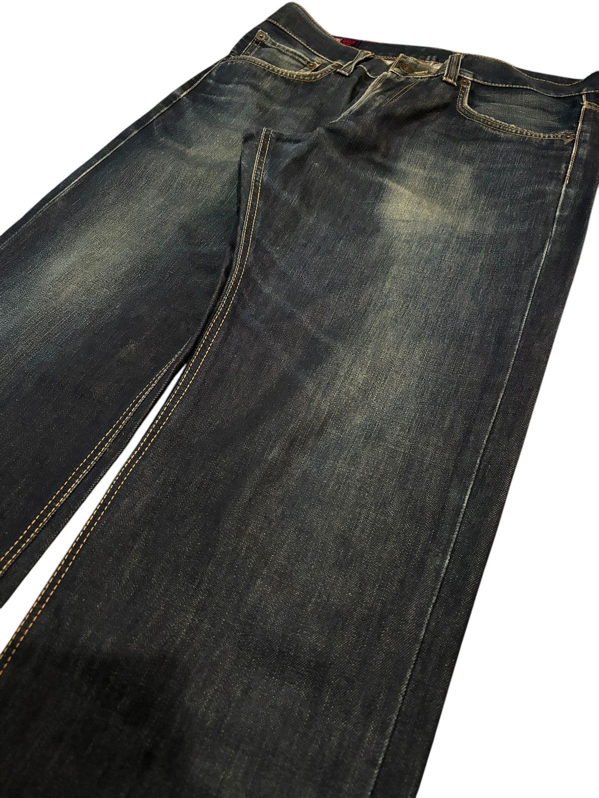Edwin × Japanese Brand Vintage Y2k Edwin 503Z Faded Straight Cut Jeans Size US 36 / EU 52 - 3 Thumbnail