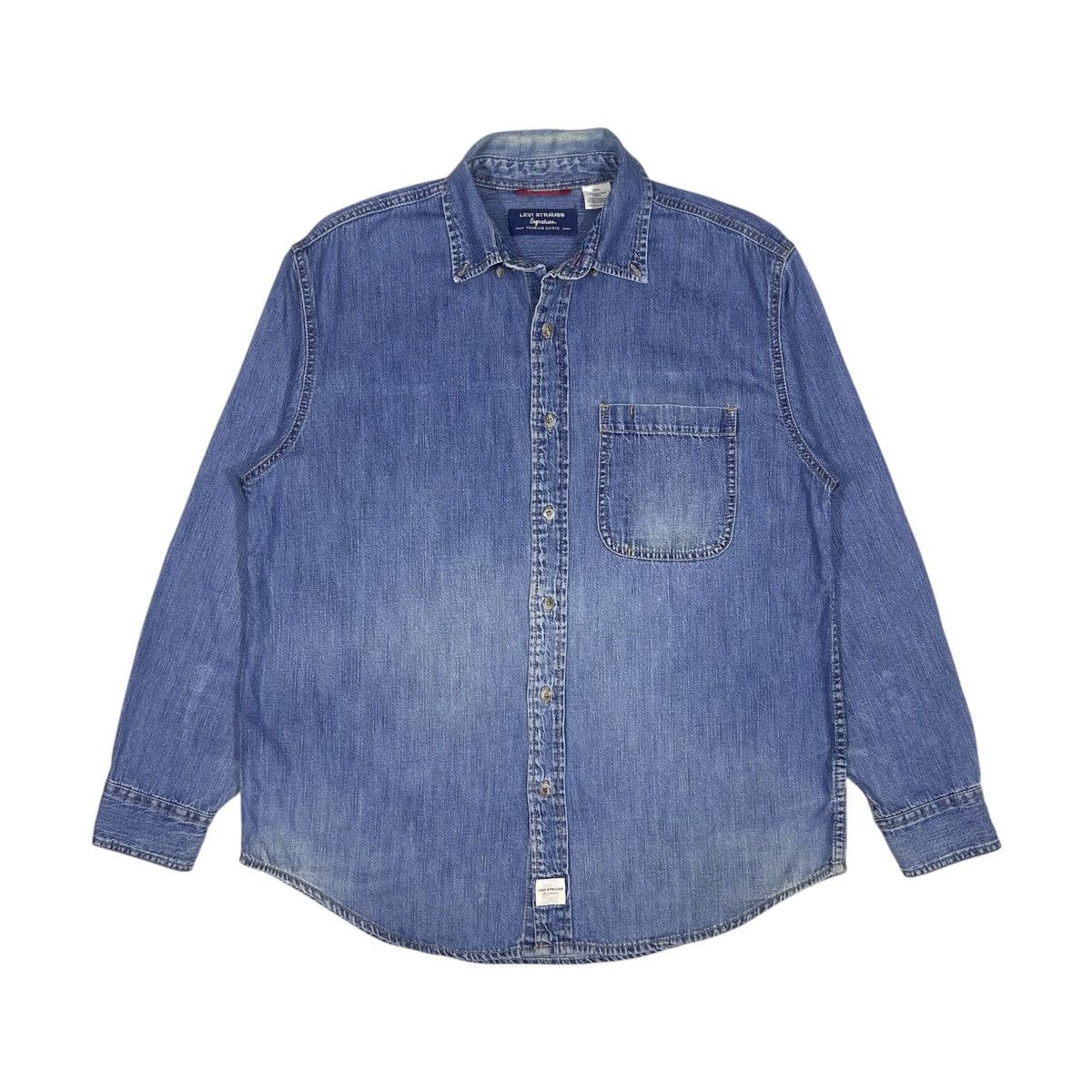 Levi's Levis Strauss Signature Denim Longsleeves Button Up Shirt Size US XL / EU 56 / 4 - 1 Thumbnail