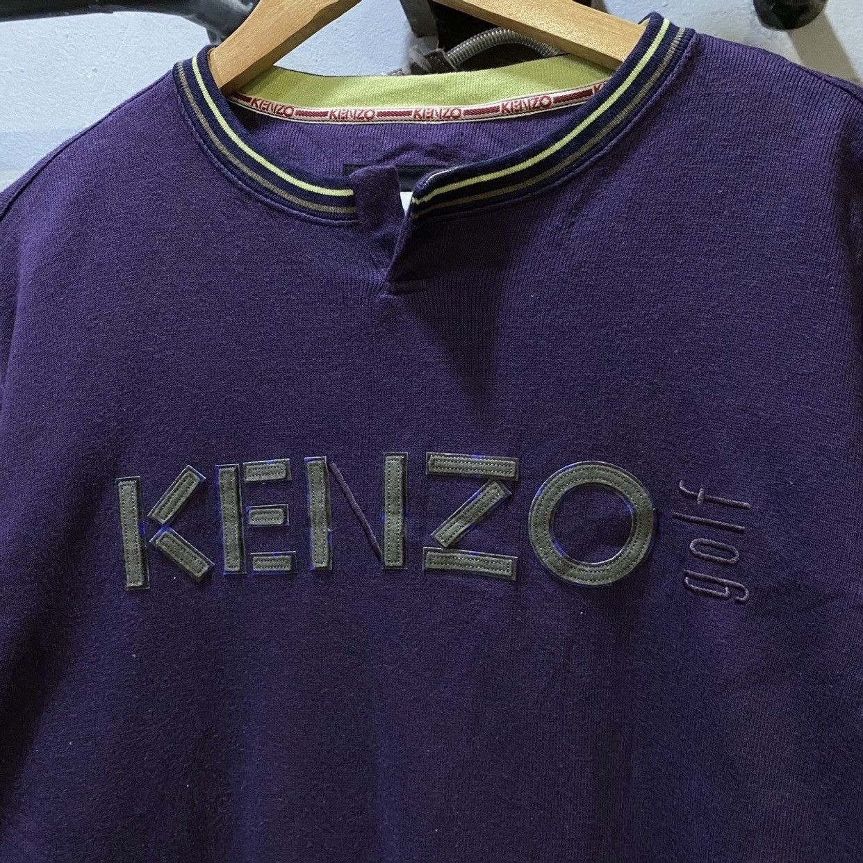 Japanese Brand × Kenzo Kenzo Golf Spell Out Logo Sweatshirts Size US L / EU 52-54 / 3 - 3 Thumbnail