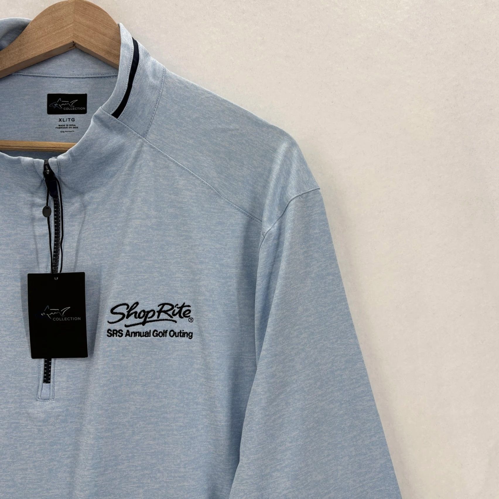 Vintage Greg Norman Collection Pullover Mens XL Blue Pro-Series 1/4 Zip Golf ShopRite Size US XL / EU 56 / 4 - 2 Thumbnail