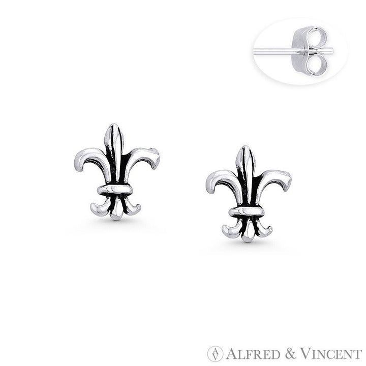 Other Fleur-De-Lis Flower French Monarchy Charm Stud Earrings Size ONE SIZE - 1 Preview