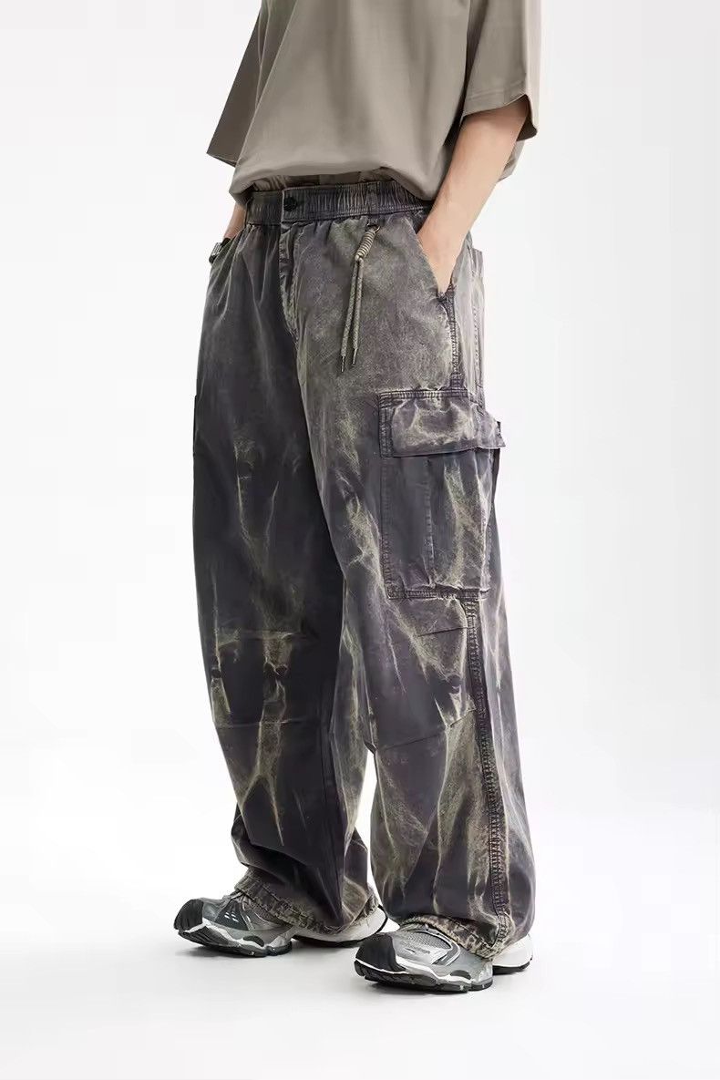 Japanese Brand × Jean Dirty Washed Cotton Cargo Loose Fit Pants Size US 30 / EU 46 - 1 Thumbnail