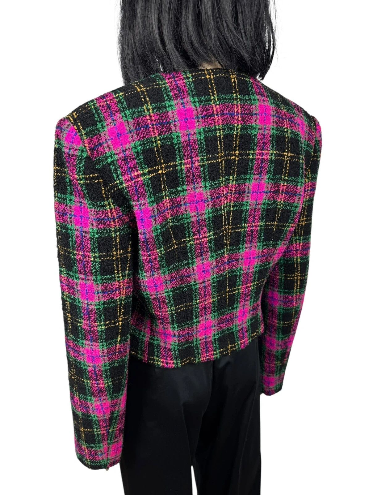 Other Cameresi Couture Plaid Tweed Wool Jacket Vintage size 42 Size S / US 4 / IT 40 - 6 Thumbnail