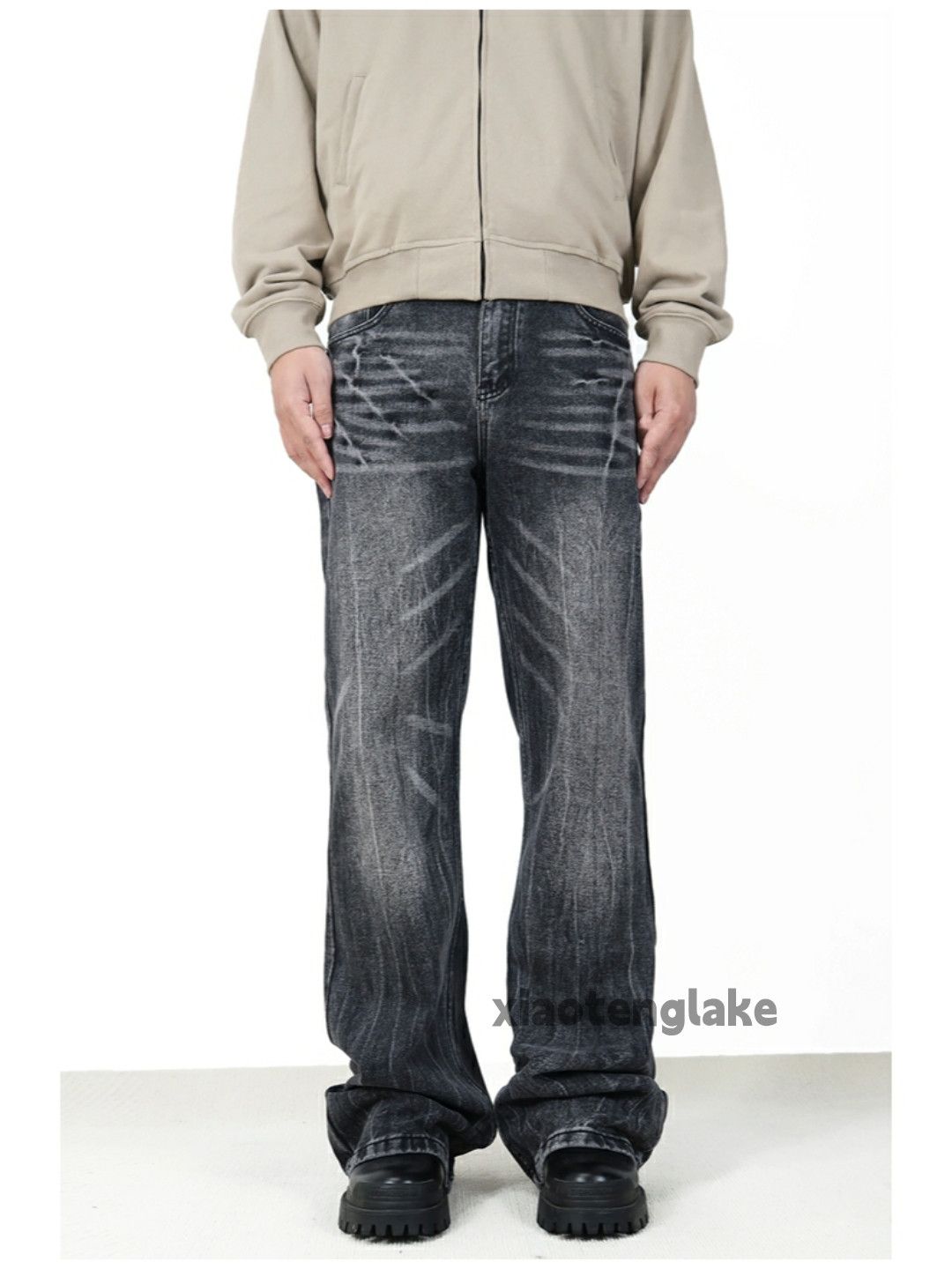 Jean × Vintage washed faded cleanfit yuppie loose baggy jeans Size US 32 / EU 48 - 4 Thumbnail