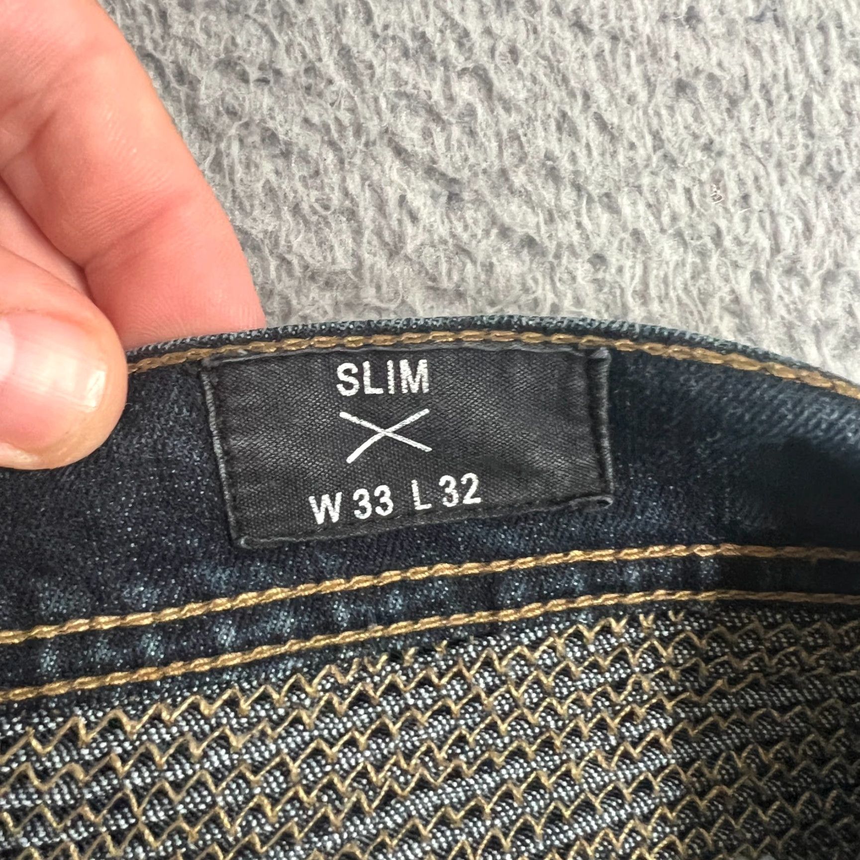 Ring Of Fire RING OF FIRE Slim Skinny Jeans Mens 34x33 Dark Blue Denim Pants Size US 34 / EU 50 - 6 Thumbnail