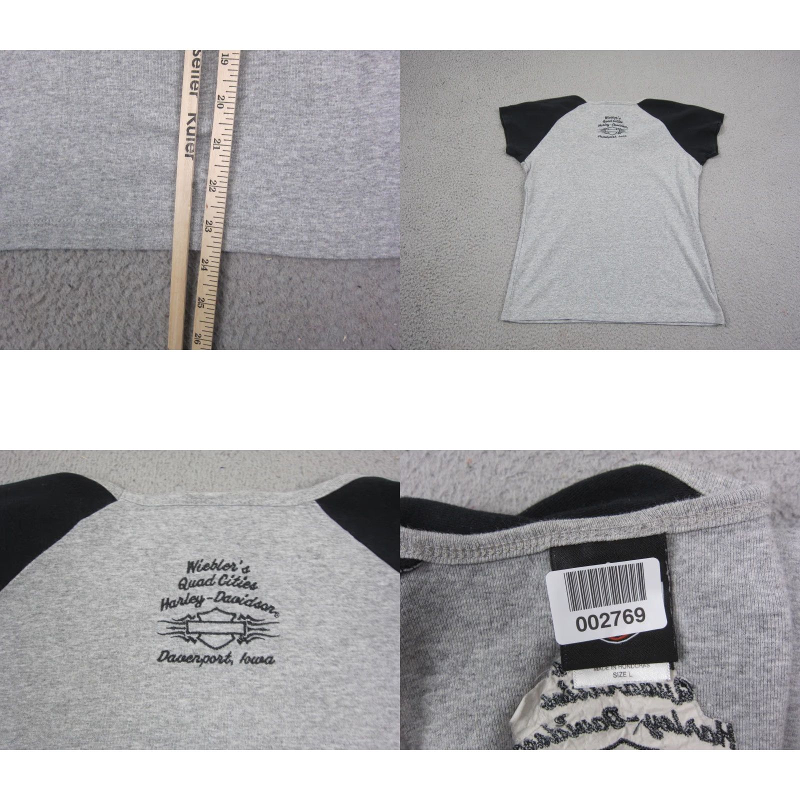 Harley Davidson VINTAGE Harley Davidson Shirt Womens Large Gray Motorcycle Size L / US 10 / IT 46 - 8 Thumbnail