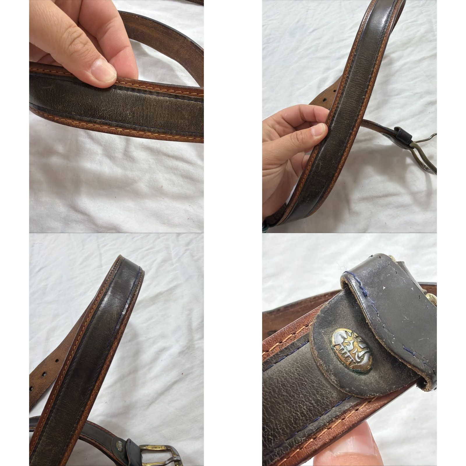 Vintage VINTAGE Unbranded Belt Leather Brown 36 Men Casual Accessory Belt Mens 36 Brown Leather Vintage Fashion 90s Size 36 - 10 Thumbnail
