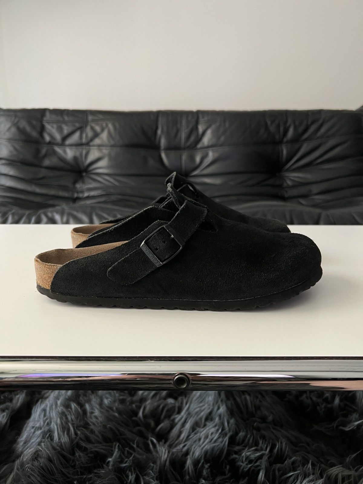 Birkenstock - Boston (Black Suede / Cork)
