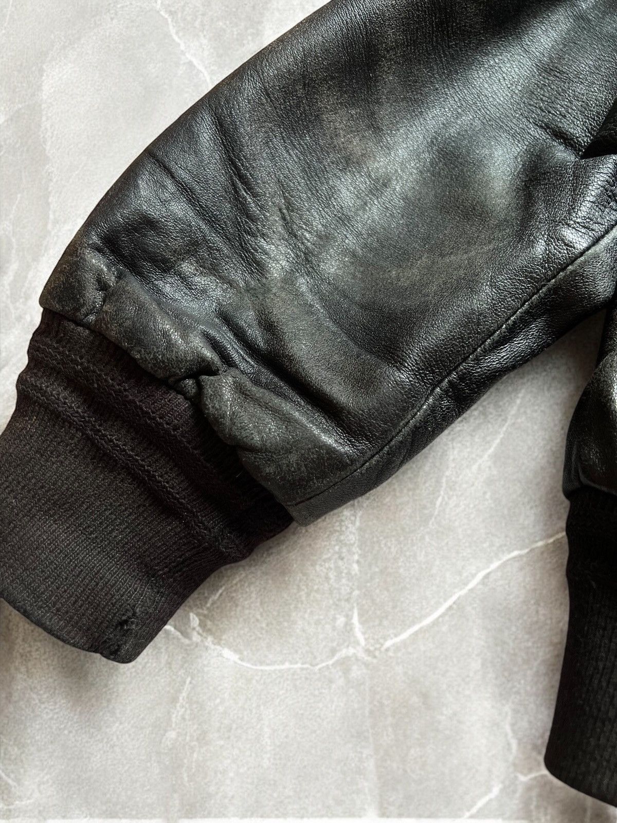 Vera Pelle × Vintage VINTAGE LEATHER JACKET BUTTON UP BOMBER 90s VERA PELLE y2k Size US M / EU 48-50 / 2 - 12 Thumbnail