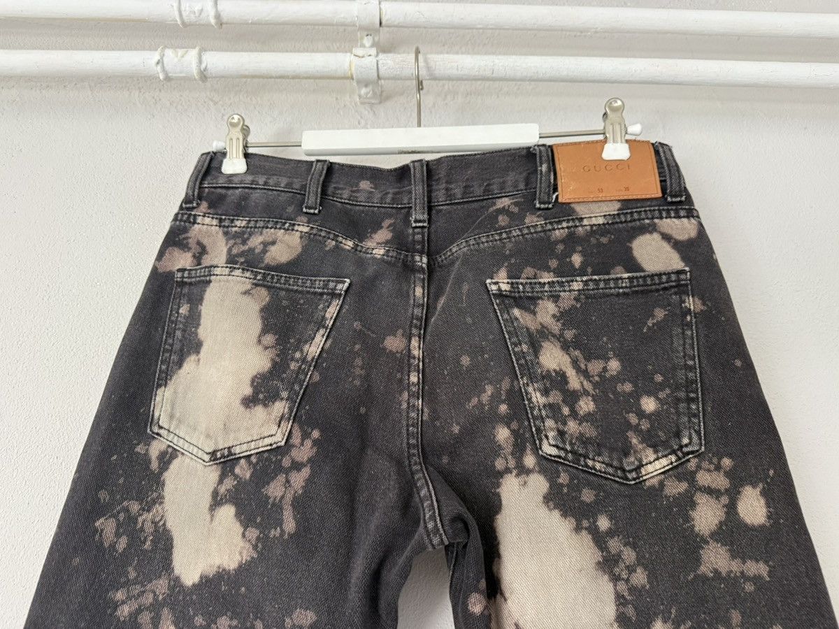 Gucci Bleached Black Slim Jeans with Paint Effect Size US 30 / EU 46 - 7 Thumbnail