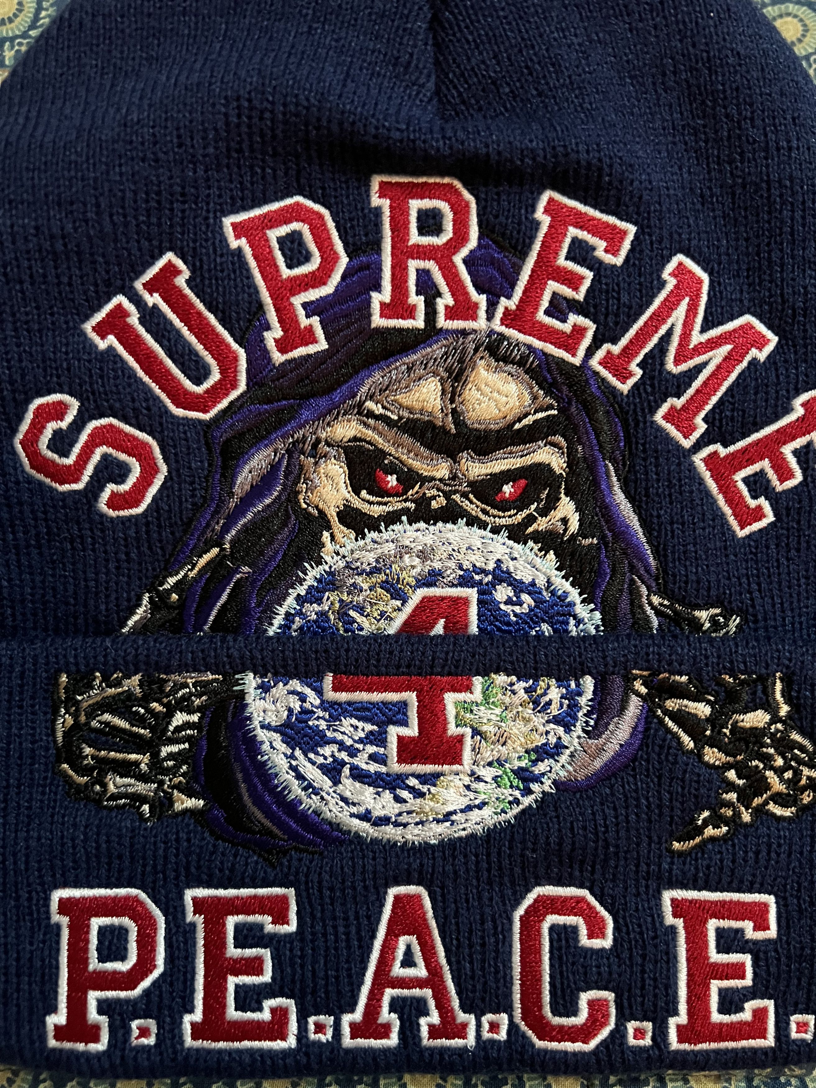 Supreme Supreme 4 Peace Embroidered Beanie Size ONE SIZE - 2 Thumbnail