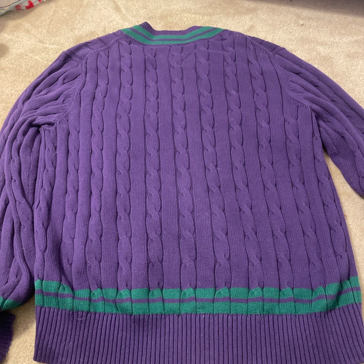 Tommy Hilfiger purple with green tommy hilfiger sweater Size US XL / EU 56 / 4 - 3 Thumbnail