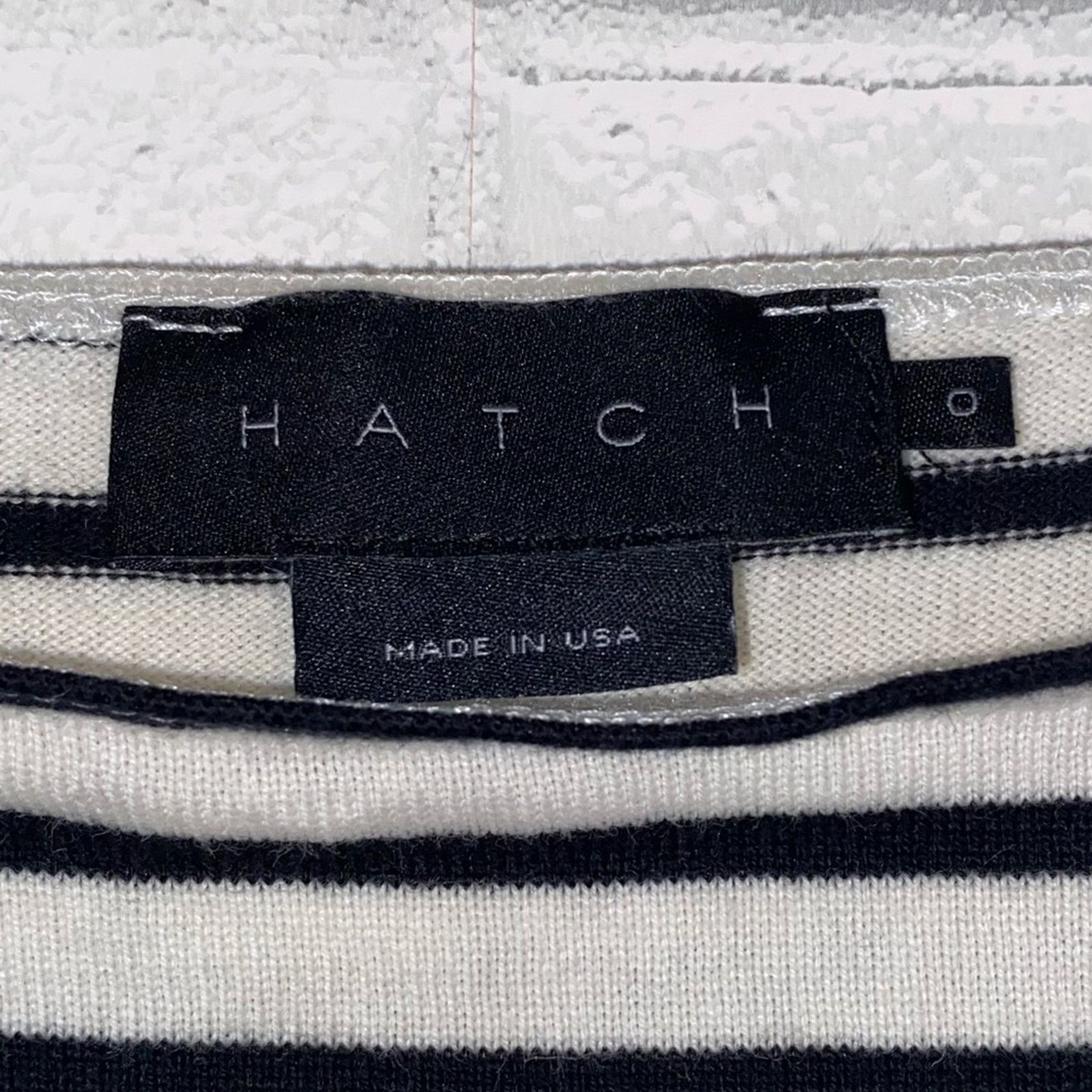 Other HATCH $148 Bateau Neck Striped Black Ivory Maternity Top 0 Size XS / US 0-2 / IT 36-38 - 9 Thumbnail