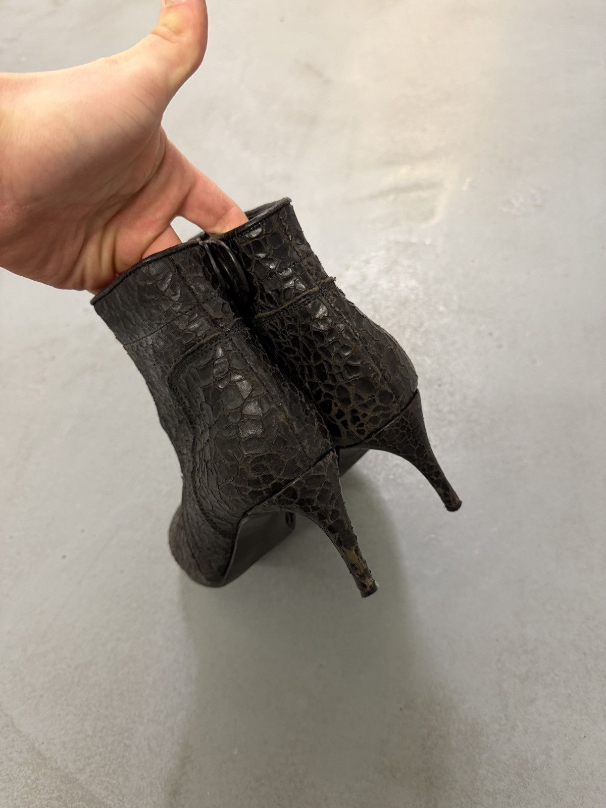 Rick Owens Rick Owens Vintage Textured Leather Heeled Ankle Boots Size US 6 / IT 36 - 3 Thumbnail