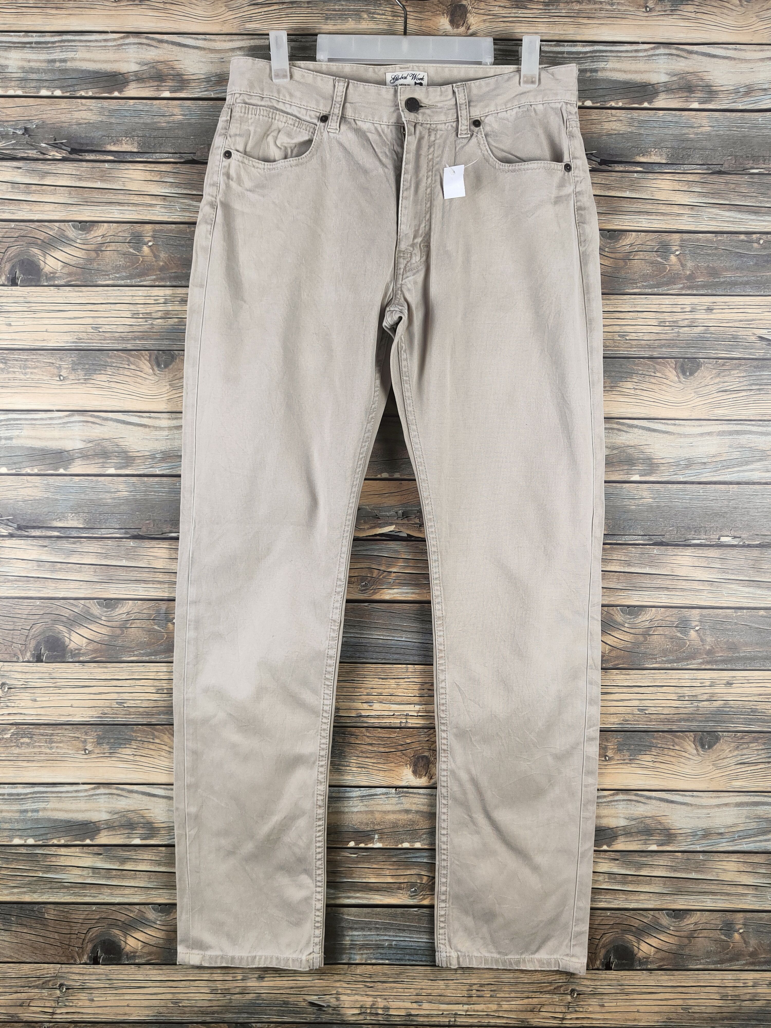 Global Work DL Global Work Ivory Multipocket Casual Pants #46-334 Size US 31 - 1 Thumbnail