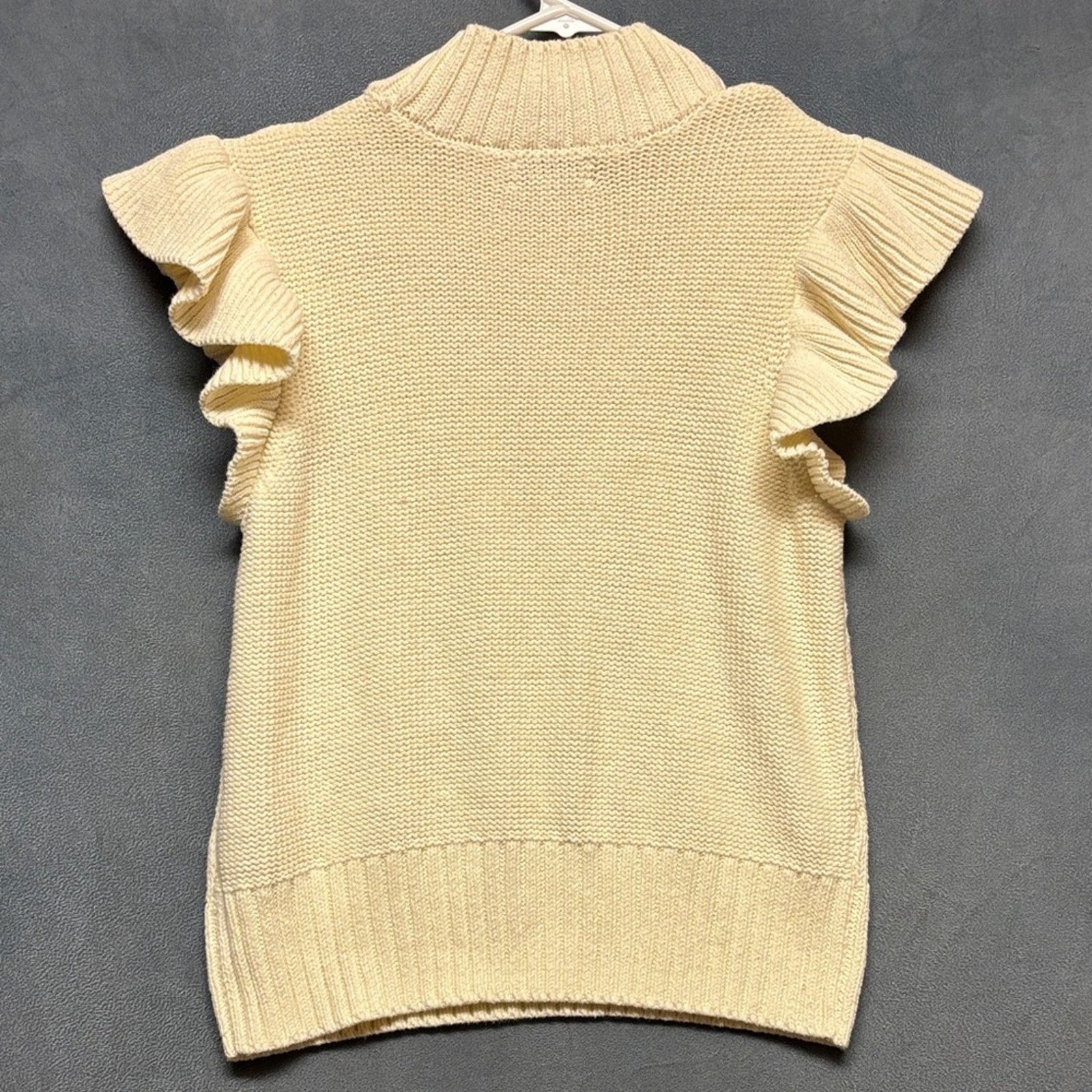 Other ON 34th Cream Cable Knit Flutter Sleeve Sweater Womens Small Size S / US 4 / IT 40 - 9 Thumbnail
