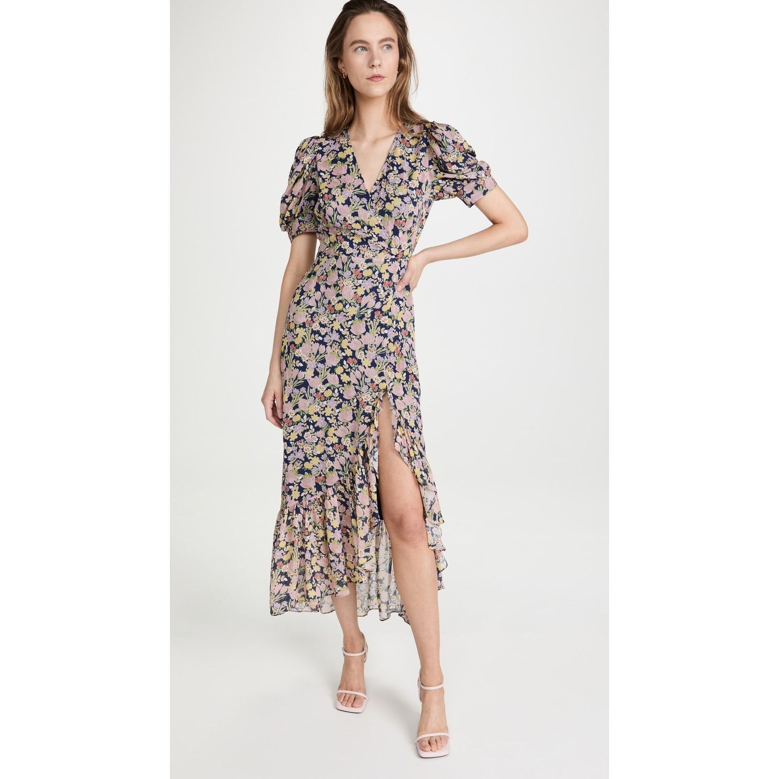 Other NWT Yumi Kim Andrea Maxi Dress Pink Navy Floral XS Size XS / US 0-2 / IT 36-38 - 1 Thumbnail