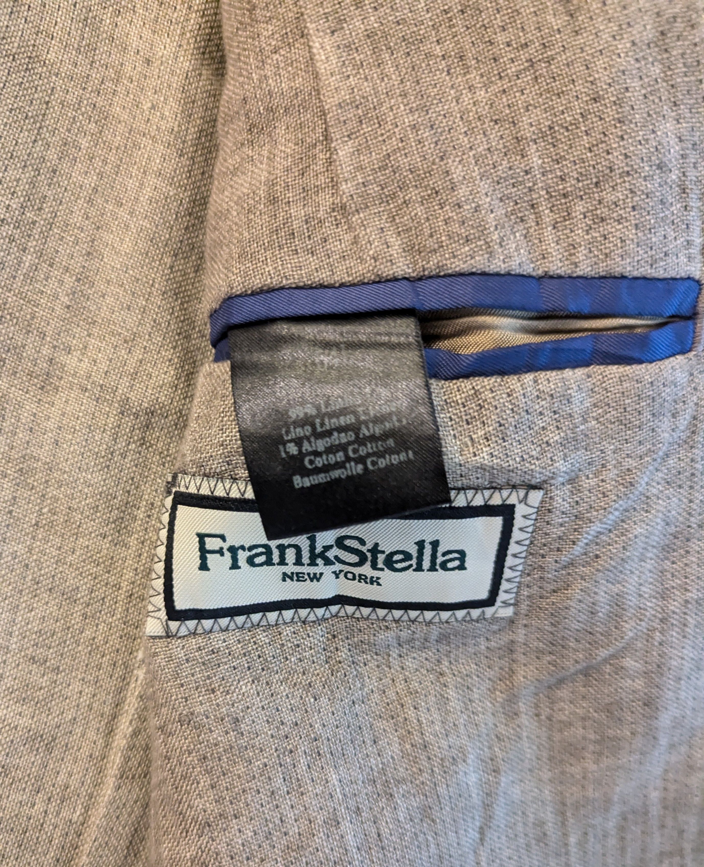 Designer Frank Stella NYC Linen Blazer Sportcoat Made in Portugal Size 54L - 6 Thumbnail