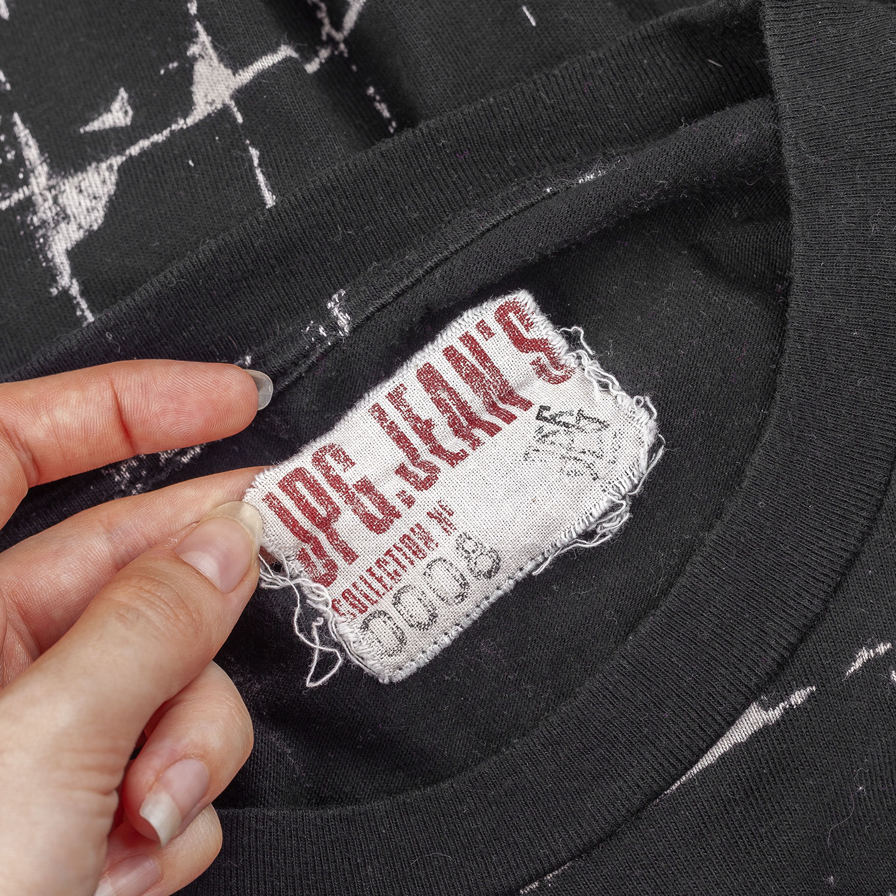 Jean Paul Gaultier × Vintage Jean Paul Gaultier Tiles Black Long Sleeve Top Size US L / EU 52-54 / 3 - 5 Thumbnail