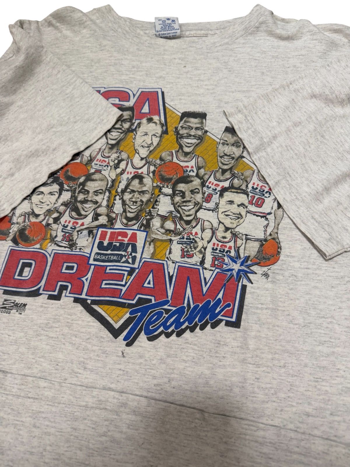 Salem Sportswear Vintage 1992 Dream Team USA Caricature Tee Olympics Jordan Size US L / EU 52-54 / 3 - 12 Thumbnail