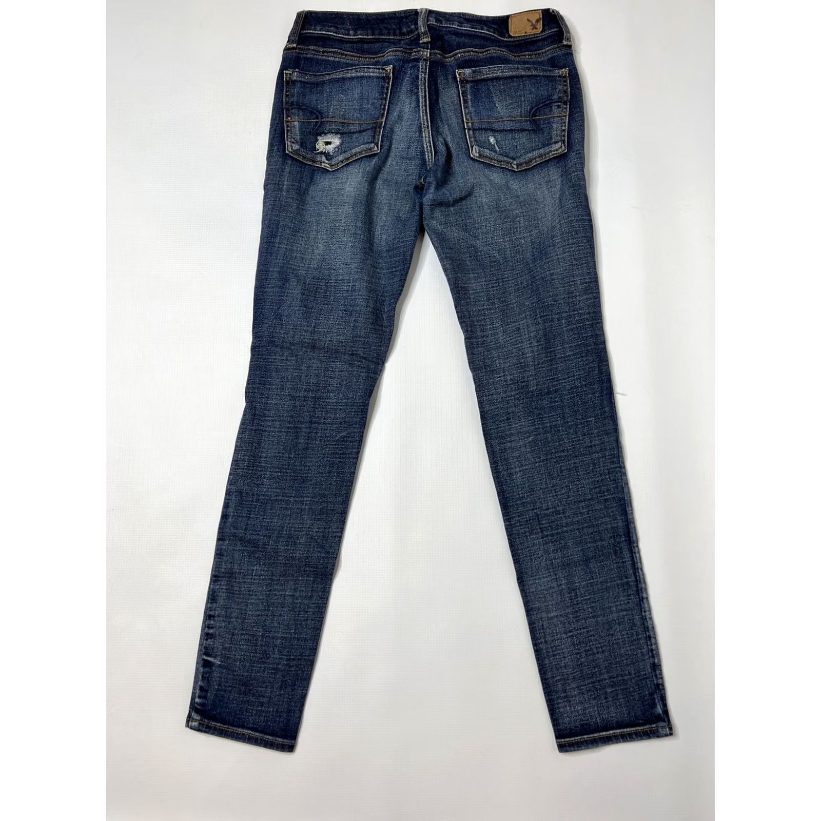 American Eagle Outfitters American Eagle AEO Super Stretch Low Rise Jegging Regular Size 6 DENIM Destroyed Size 28" / US 6 / IT 42 - 2 Thumbnail
