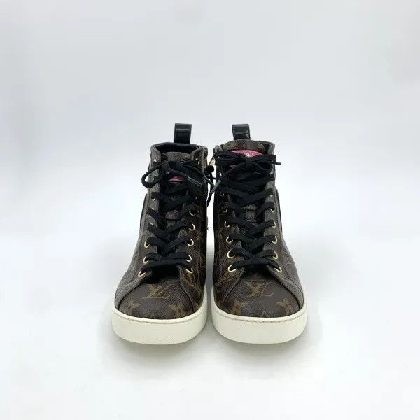 Louis Vuitton Louis Vuitton Brown Leather Casual High-Top Sneakers -2508 Size US 5.5 / EU 38 - 3 Thumbnail