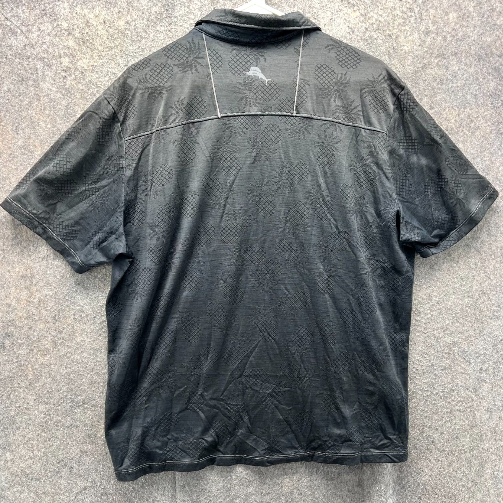 Tommy Bahama Tommy Bahama Polo Shirt Men Large Gray Island Zone AOP Polo Shirt Casual Short Sleeve 48 Chest White/Gray Pineapple Logo Preppy Size US L / EU 52-54 / 3 - 2 Thumbnail