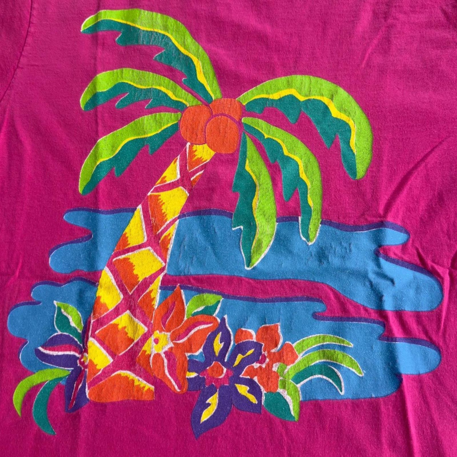 Vintage Vintage Single Stitch Beach T-Shirt Size US XL / EU 56 / 4 - 2 Thumbnail