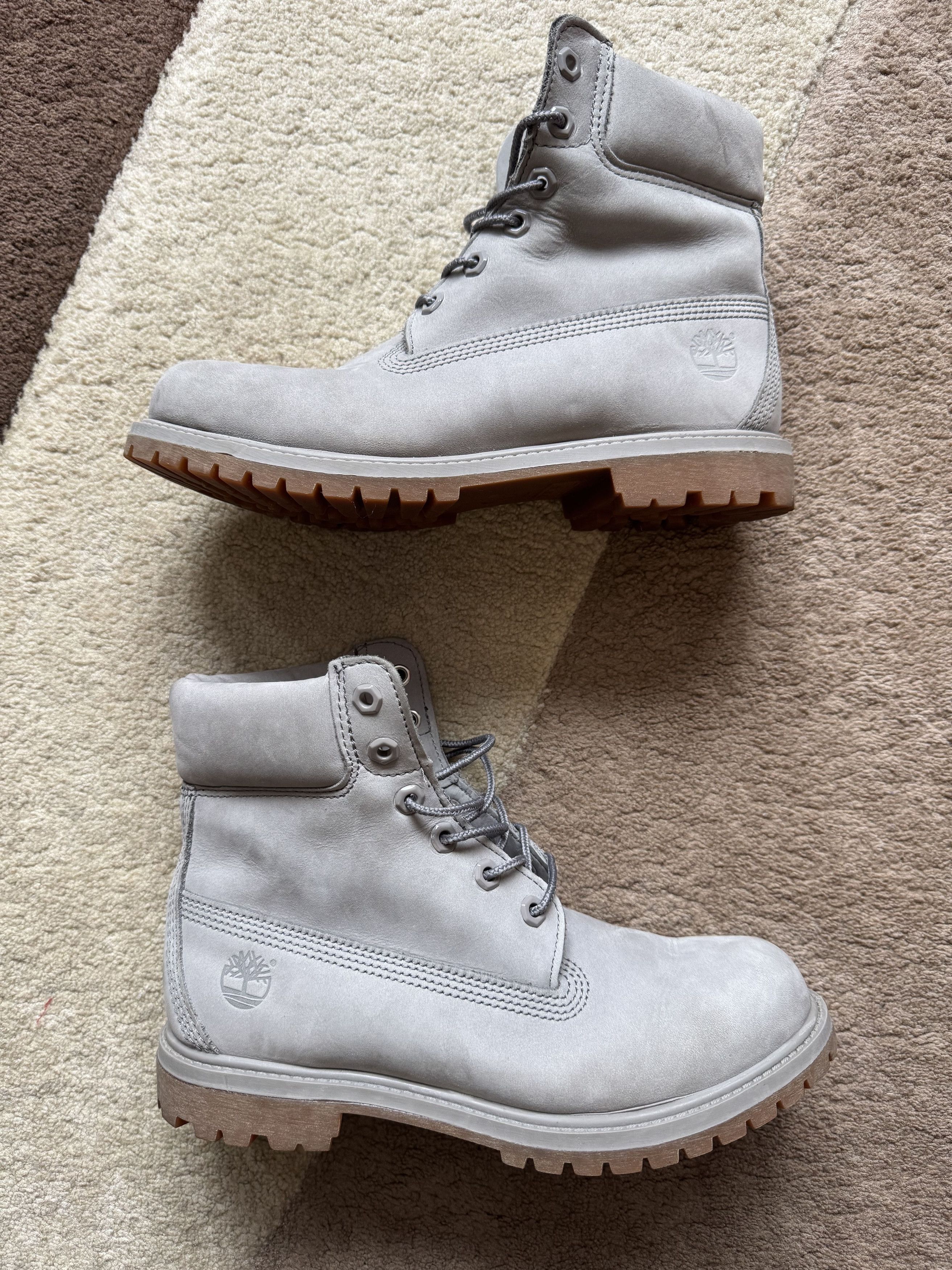 Timberland Timberland Premium 6 Inch Boot Grey Color Double Sole Size US 6.5 / EU 39-40 - 1 Thumbnail