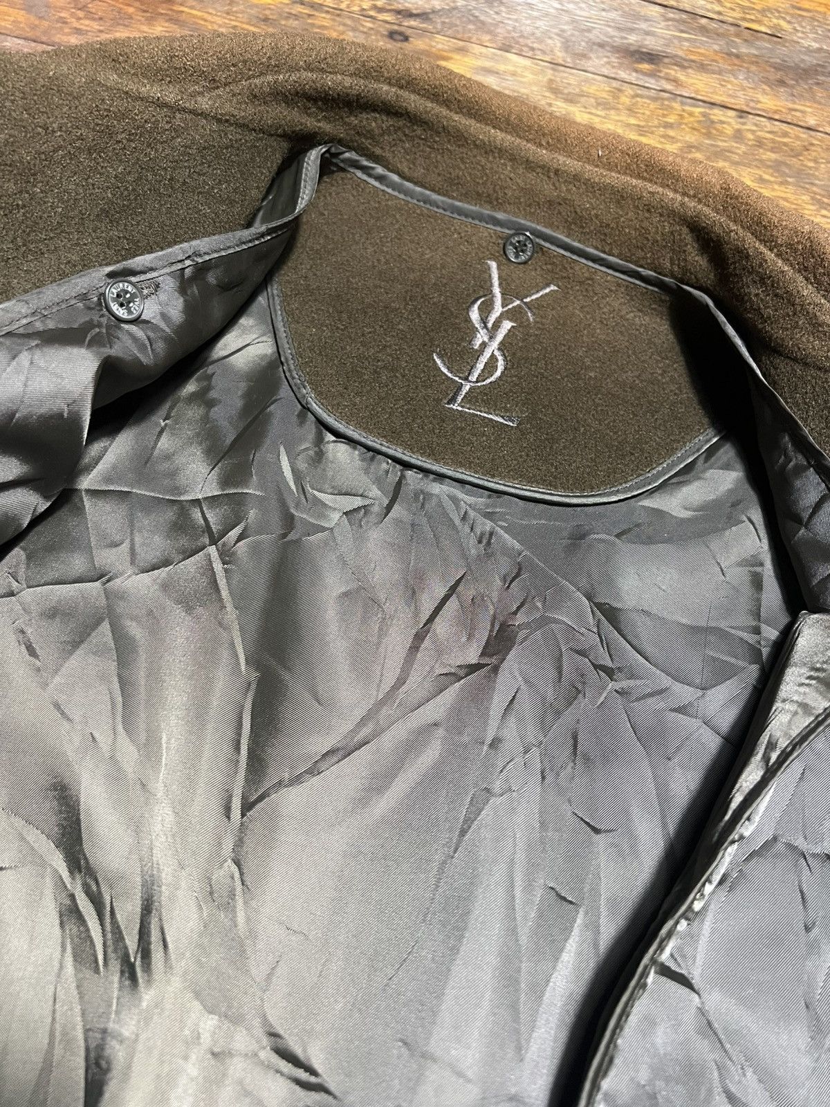 Yves Saint Laurent Ysl Wool Coat Size US L / EU 52-54 / 3 - 8 Thumbnail