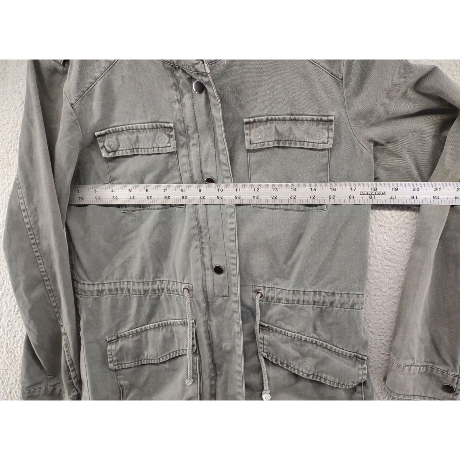 Vintage PER SE Cotton Military Utility Field Women's Snap Zip Jacket Small Gray Army Style Jacket Women Mens? Size S / US 4 / IT 40 - 5 Thumbnail