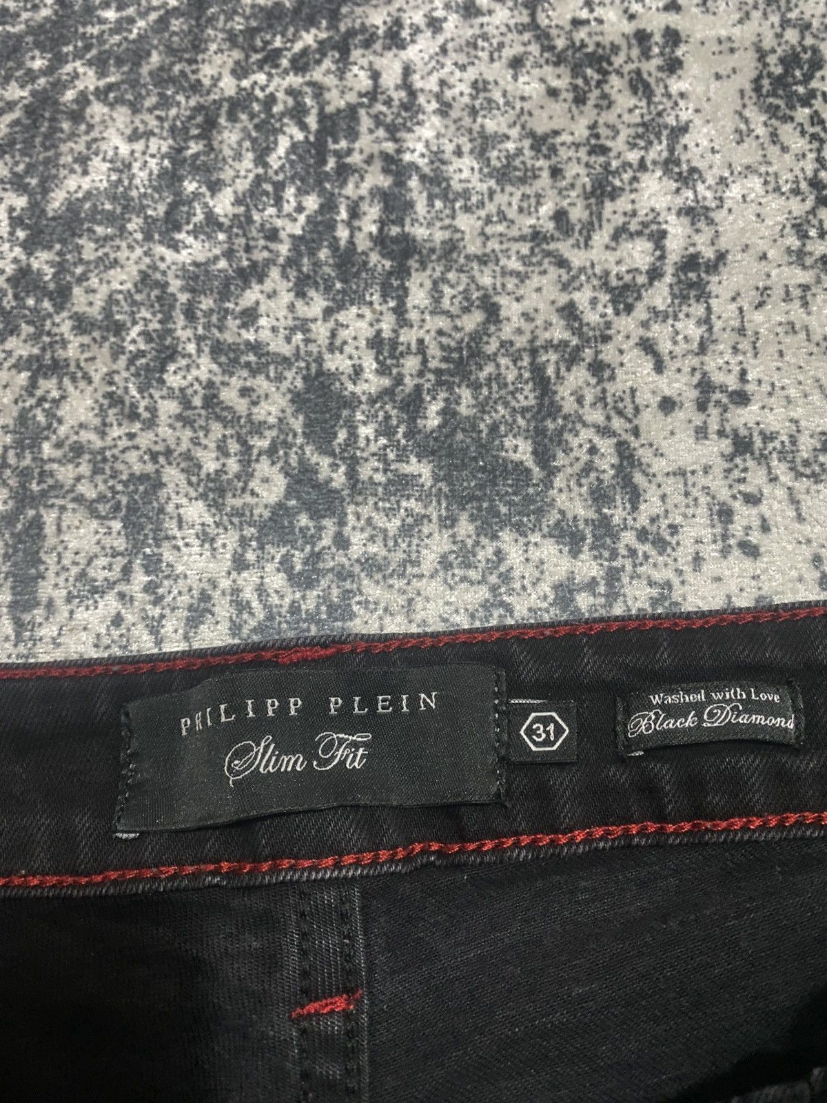 Other Luxury denim slim fit philipp plein logo on pocket drip jean Size US 31 - 2 Thumbnail