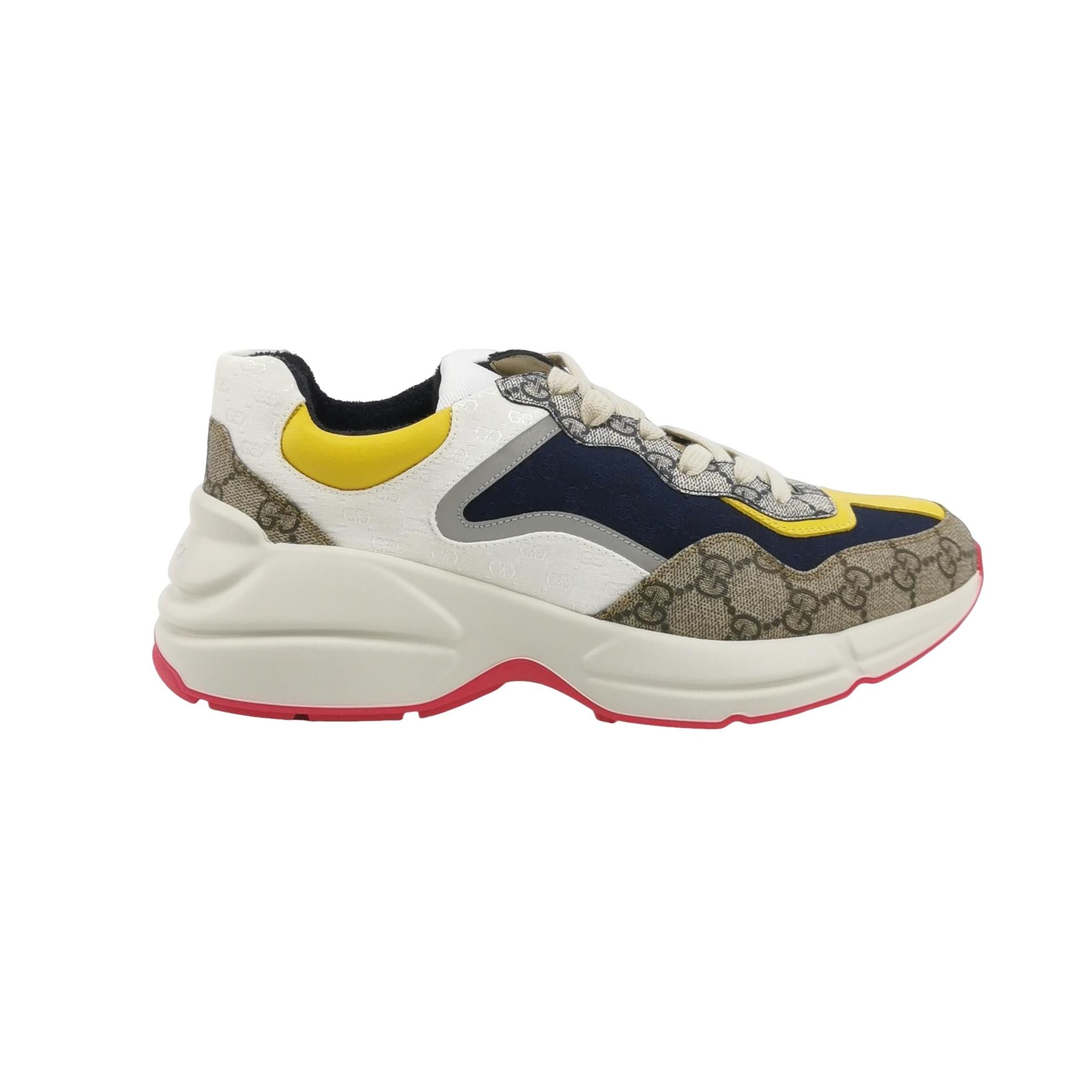 Gucci Gucci GG Monogram Rhyton Low-Top Sneakers 41.5 Size US 8 / EU 41 - 1 Thumbnail