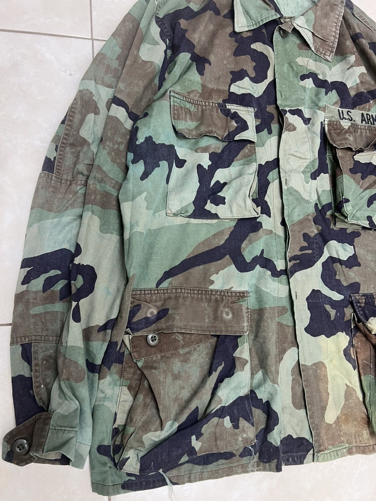 Avirex Vintage 90s US Army Woodland BDU Jacket USAREUR cold War Size US XL / EU 56 / 4 - 4 Thumbnail