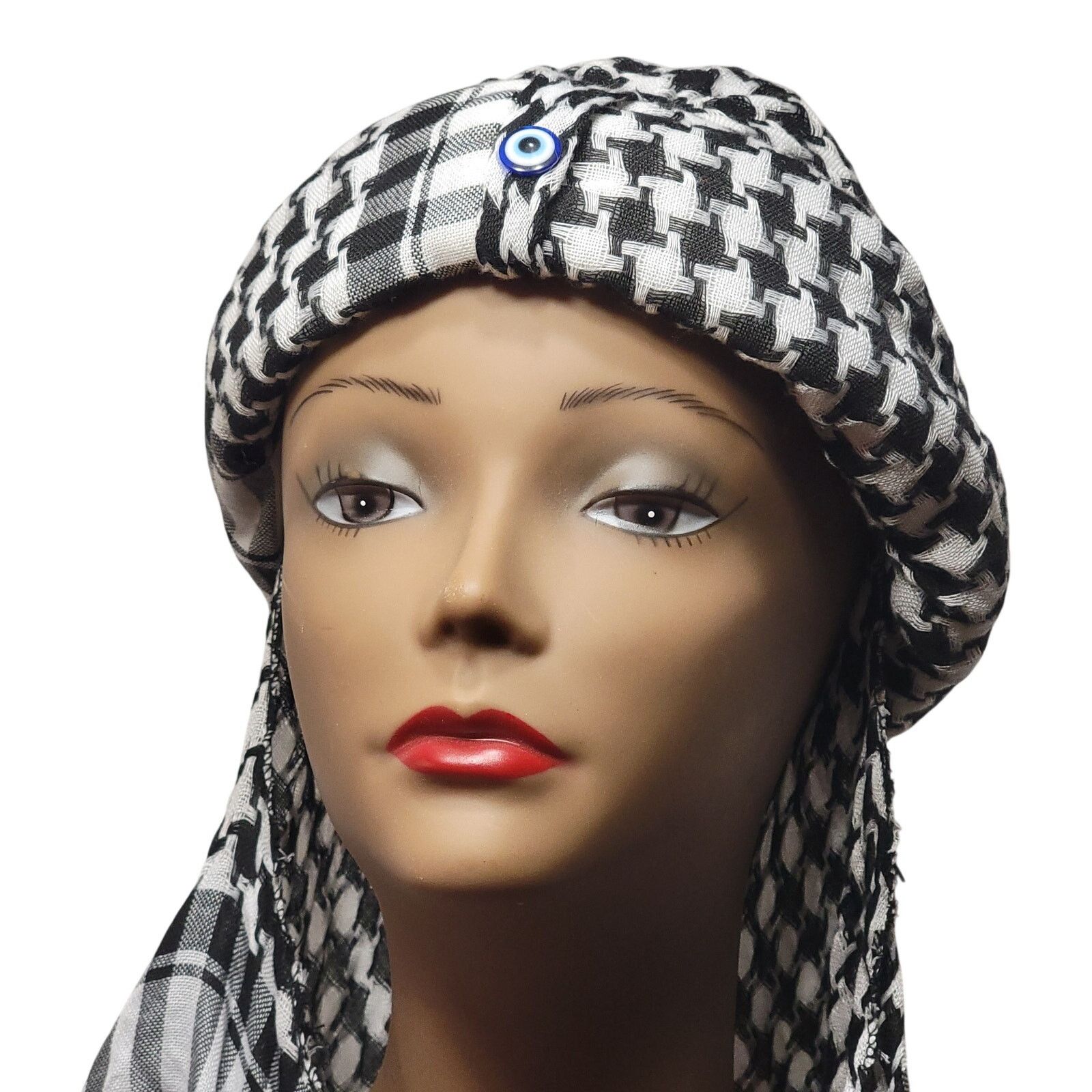 Other Traditional Fez Hat with Scarf, Keffiyeh w/ All-Seeing Eye Size ONE SIZE - 2 Thumbnail